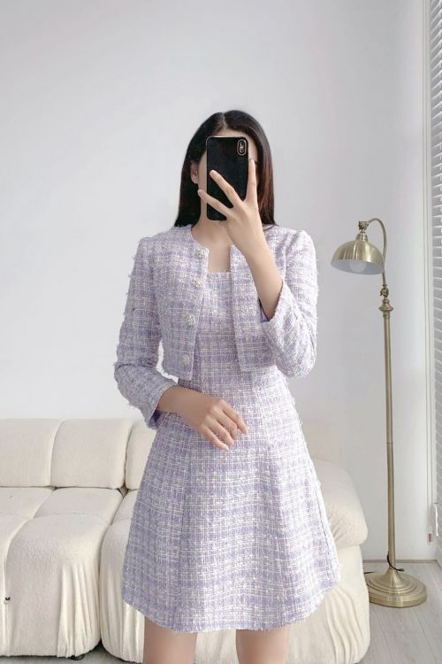 Váy nữ dạ Tweed nảy sợi Hàn Quốc MP_VN630