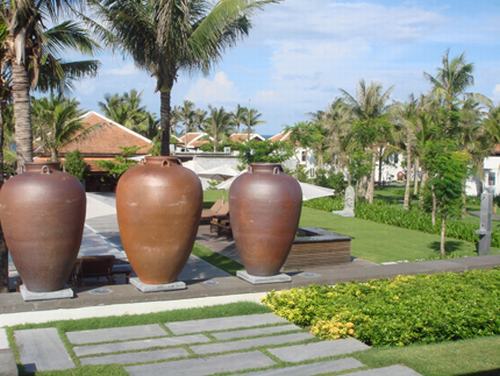 Thiết kế sân vườn bằng gốm